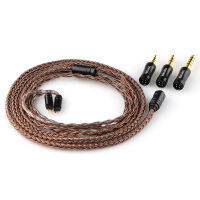 Tripowin สีเหลืองอำพัน32AWG OFC ออกซิเจนฟรีเคเบิ้ลไฮไฟ IEM เคเบิ้ลเปลี่ยน2.5มิลลิเมตร3.5มิลลิเมตร4.4มิลลิเมตรเสียบ,พีวีซีแขนสำหรับ A Udiophile เปลี่ยนสายเคเบิ้ล
