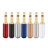 Jack 3.5 mm 2 Poles Audio Connector Mono Plug 3.5mm Headphone Adapter Microphone Connectors Earphone Soldering Metal Alloy