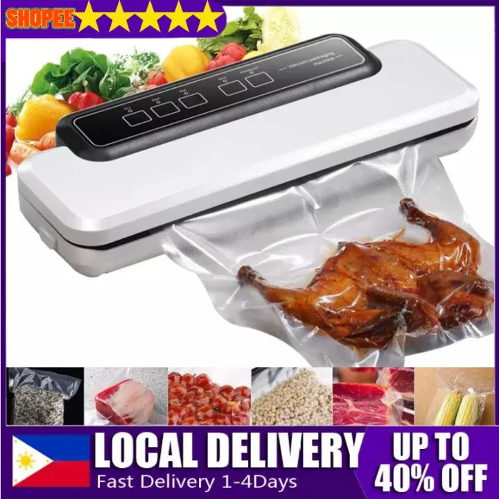 【Spot in Manila】Household Food Vacuum Kitchen Food Sealer Machine Heat
