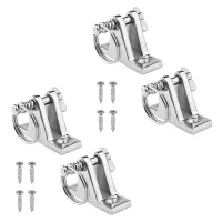 4 Pack Bimini Top 90°Deck Hinge with Removable Pin Marine Hinge Mount Bimini Top Fitting Hardware 316 Stainless Steel