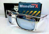 แว่นกันแดด MonsterX กรอบ้งิน เลนส์เงิน โพราไล X2