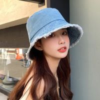 Denim Bucket Hats Women Retro Japanese Style Outdoor Unisex Fashion Korean Solid Fisherman Casual Washed Sun-proof Couple Caps