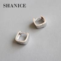 SHANICE 925 Sterling Silver Hip Hop Square Wide Face Ear Ring Earrings For Women And Rings Earrings Female Hip Hop Hoop Earrings