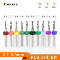 10pcs 2.1-3.0mm Mini PCB เจาะ ชุดบิตคาร์ไบด์ เจาะ Bits สําหรับ CNC Metal Drilling เครื่องมือ 3.175mm Shank Tungsten Steel Micro Drills