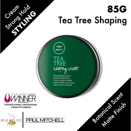 Paul Mitchell Tea Tree Shaping Cream 3oz / 85g - Men Styling Hair Wax Paste Roughman Strong Flexible Paul Mitchell Tea Tree Shaping Cream 3oz / 85g - Men Styling Hair Wax Paste Roughman Strong Flexible