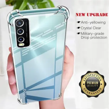 For vivo Y20 Y20s Y20i Y20t Y20a Y20g Y12s Y12a Y12g Fashion Silicone Soft  TPU Ultra-thin Transparent Four Corners Rugged Airbag Phone Case Clear  Cover