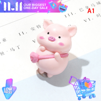 ?【Lowest price】Refreshing ตุ๊กตาน่ารักขนาดเล็ก3D แตงโมหมูเครื่องประดับสวนสัตว์ขนาดเล็กแบบทำมือกรณีโทรศัพท์โต๊ะตกแต่งบ้าน