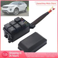 Gazechimp ชุดกล่องฟิวส์และรีเลย์12V กล่องรีเลย์แบบมีสายสำหรับรถยนต์