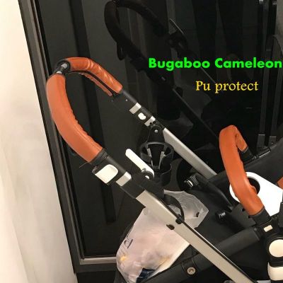 รถเข็นเด็กฝาครอบที่จับสำหรับ Bugaboo Cameleon 1 2 3 Plus ถุงมือสำหรับผู้เข็นรถเข็นเด็ก Pu เคสป้องกันการปรับแต่งที่คลุมที่พักแขนส่วนลดวันหยุด