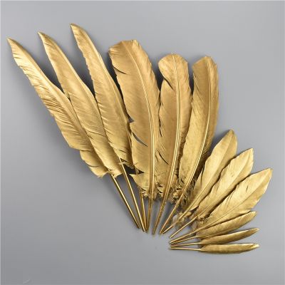 Gold Feather Turkey Plumes Handicraft Accessories Feathers Table Centerpieces Wedding Decoration