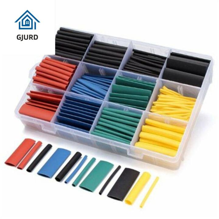 gjurd-530pcs-ขนาดต่างๆ-พร้อมกล่อง-2-1-อุปกรณ์สายไฟ-ท่อหดความร้อน-ชุดปลอกสายไฟ-ฉนวนท่อหด-เคเบิ้ล-แรป