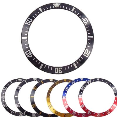 37.5mm Black Blue Red Aluminum Alloy Bezel Insert Fit for 40mm SUB Mens Wristwatch Adhesives Tape