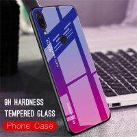 ส่งจากไทย Case Huawei Y9 2019 เคสกระจก เคสกันกระแทก เคสหัวเว่ย เคสกระจกไล่สี ขอบนิ่ม เคสกระจกสองสี