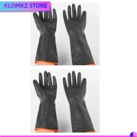 KLOMKZ 2Pairs สีดำสีดำ ถุงมือเชื่อมโลหะ แผ่นยางรอง 35ซม. ค่ะ ถุงมือสำหรับเชื่อม ป้องกันความร้อน ถุงมือทำงานถุงมือ การเชื่อมเชื่อม