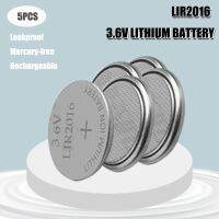 ปุ่มลิเธียมไอออน LIR2016แบบชาร์จไฟได้3.6V 5ชิ้นสำหรับนาฬิกาคอมพิวเตอร์แทนที่ LIR 2016 CR2016/ML2016