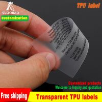 New Style High Quality Custom Transparent TPU Labels Pvc Silicone Garment Womens Swimsuit Underwear Bra Washing MQQ 200Pcs Stickers Labels