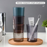 Tooth glass ถ้วยน้ำยาบ้วนปาก  Cup Mouthwash Mug Transparent Compact Size Household Accessories Multifunctional Simple Style Brush Holder