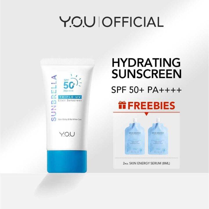 heat sell Y.O.U Sunbrella Triple UV Elixir Sunscreen SPF 50 PA 40ML ...