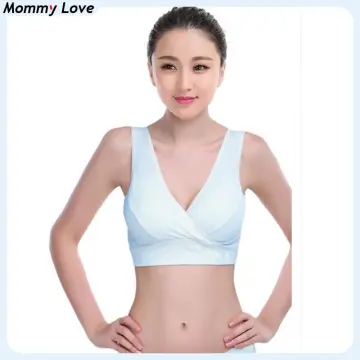 Women Maternity Feeding Nursing Bra Pregnancy Open Front Buckle  Breastfeeding Bralette Wireless Lightly Padded Underwear