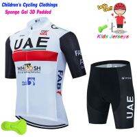 Kids Uae Cycling Jersey Boys and Girls Short Sleeve Bicycle Clothing Sportswear Outdoor MTB Ropa Ciclismo Children Bike Uniform