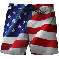 Mens Swimwear Shorts American Flag 3d Surfing Board Short Kids Beach Shorts Men Trunk USA Flag Swimsuit Sports Pants Briefs Boy