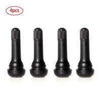 4Pcs สีดำ TR414ยางวาล์ว Stems Dust Caps Caps ยางวาล์วยางรถ Chrome Tubeless ล้อ Snap-In ยางรถอุปกรณ์เสริม