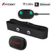 FITCENT เครื่องวัดชีพจรแบบชาร์จไฟได้พร้อมบลูทูธเซ็นเซอร์สายรัดหน้าอก5.3Khz สำหรับเครื่องพายขั้วโลก Peloton Zwift