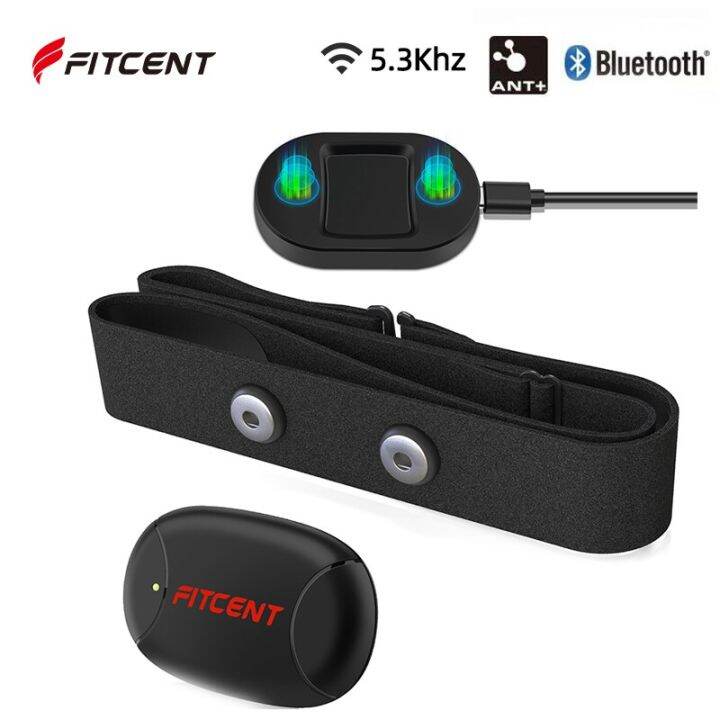 FITCENT Rechargeable Heart Rate Monitor With Bluetooth ANT+ 5.3Khz