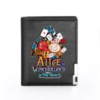 2022 New Arrivals Alice In Wonderland Printing Men Women Leather Wallet Billfold Slim Credit Card Pocket Short Purse Money Bag ☈▧