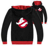 GhostBuster Hooded Zipper เสื้อกันหนาวเสื้อผ้าเด็ก3-16ปีเสื้อแจ็คเก็ตสำหรับชาย15ปีหญิงแขนยาวผ้าฝ้าย + โพลีเอสเตอร์สีดำ/ สีเทาฤดูใบไม้ผลิและฤดูใบไม้ร่วง Boy S