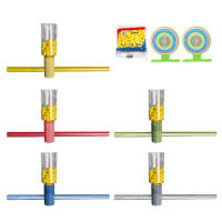 Soft Pinball Launcher Outdoor Children Toys Small Ball Shooter Aluminum Alloy Tube Crafts Cracking Toys Pinball Tube Shoots Game dependable