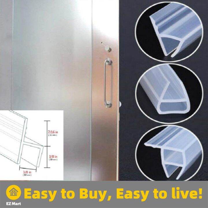 【Fast Shipping】 3M Shower Sealing Strip H Jamb Waterproof For Swing Shower Glass Door H Shape ...