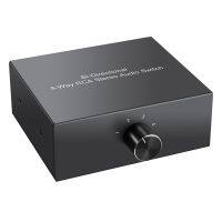 4 Way Bi-Directional RCA Stereo Audio Switch 1 In 4 Out หรือ4 In 1 Out Lr Jack Sound Channel RCA Audio Switcher Selector