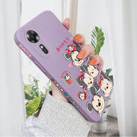 Case4you สำหรับ OPPO A17K Oppo A17การ์ตูนน่ารักดีไซน์ขอบซิลิโคนเคสป้องกันกล้องแบบเต็ม