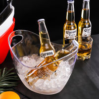 Acrylic White Ice Buckets Ice Container Champagne Ice Bucket with Handle Bar K Supplies Red Wine Beer Party Bucket