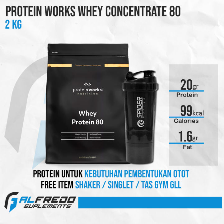 Calories in The Protein Works Whey Protein 80
