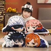 NANZHIJIA Costume Jujutsu Kaisen Anime Soft Plush Cosplay Pillow Fushiguro Megumi Yuji Itadori Printed Doll Gojo Satoru 33x45cm Kugisaki Nobara Doll Cushion