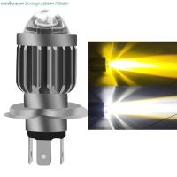 Motorcycle Headlight H4 BA20D LED MOTO Fisheye Lens P15D 25 1 White Yellow Bulb 9 85V 15W Fog Lamp For Motorbike Electric Light