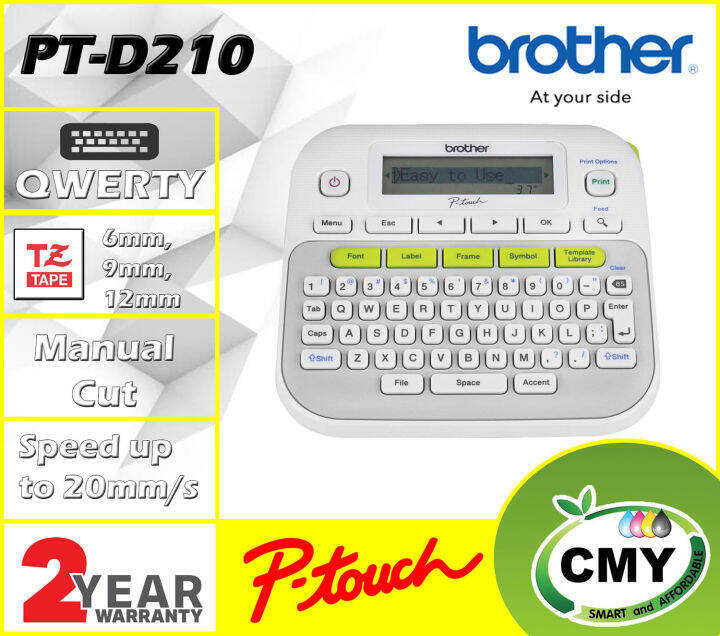 Brother PTouch PTD210 Portable Handheld Label Maker Machine Sticker