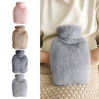 1000ml Water-filling Hot Water Bag Thickened Plush Winter Bottles High Density PVC Hand Warming Cover Wrap Household Item