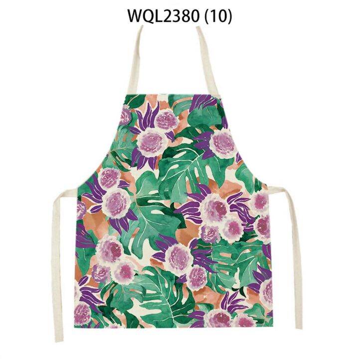 plant-style-apron-for-children-cleaning-apron-vegetation-printing-pinafore-sleeveless-cotton-linen-aprons-home-custom-apron-bib