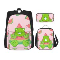 [COD]Care Bear 3 Pieces Set Backpack Set With School Book Bag Lunch Pencil Case For Boys And Girls