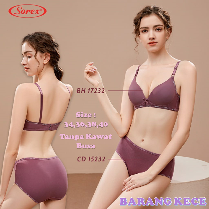 Jual Sorex Bra / BH Casual Wanita Cewek Tanpa Kawat Busa Sedang Sorex 17232  - 34B, Fanta - Jakarta Selatan - Barangkece