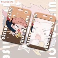 SHUXI เคสการ์ดอเนกประสงค์น่ารักที่ใส่กุญแจอะนิเมะญี่ปุ่น Jujutsu Kaisen ID บัตรโดยสาร Jujutsu Kaisen ฝาครอบป้องกันใส่การ์ดกระเป๋าเก็บบัตร