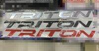 MITSUBISHI TRITON อักษร อะครีลิค ฝากระโปรง โลโก้ MPV  รุ่น ยี่ห้อ badge logo อะครีบิด มิตซูบิชิ ไททัน กาว2หน้า