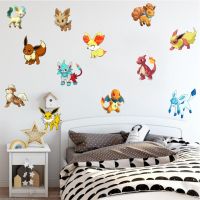 ℗✗ Pokemon Anime Stickers Cartoon Pikachu Mewtwo Charizard Childrens Room Layout Decoration Stickers Childrens Toys Birthday Gift