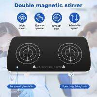 Mini Magnetic Stirrer with Stir Bar,2 Working Panel Lab Mixer,1L+1L Capacity,0-4000RPM Adjusat Speed