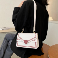 MBTI Sewing Flap Shoulder Bag Women Heart Crossbody Bags PU Square Bolso Mujer 2022 New Elegant Daily Chain Sac A Main Femme