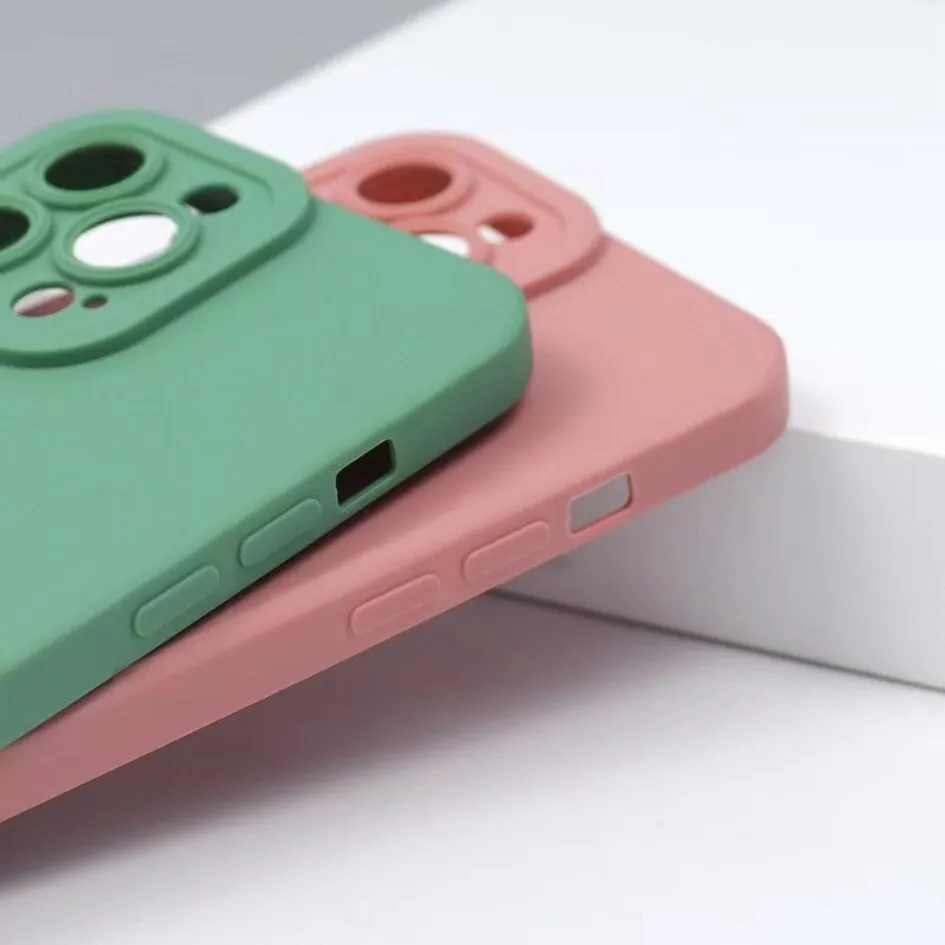 Cheap Fashion Solid Color Square Liquid Silicone Case For Xiaomi