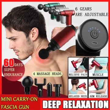 Muscle Massage Gun, Handheld Therapy Gun, High Frequency Deep Tissue  Percussion Massager, Electric Massager with 6 Speeds and USB Charging